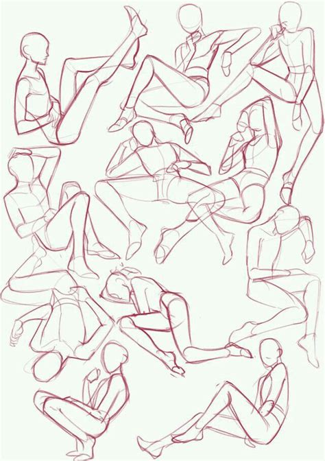 A Drawing Of People Sitting And Standing Around Each Other With Their Legs Spread Out In The Air