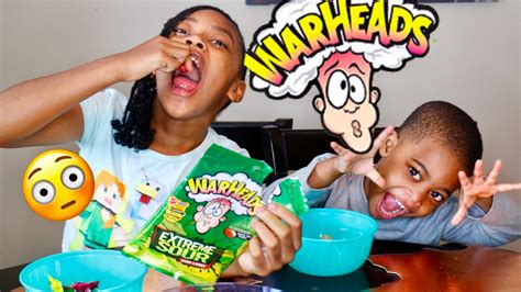 Warheads Challenge Kids Trying Sour Candy Youtube