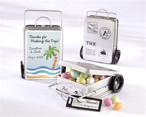 Mini Suitcase Tins Destination Wedding Favors Travel Wedding Favor