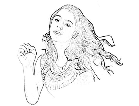 Desenho de Violetta cantando para colorir Tudodesenhos