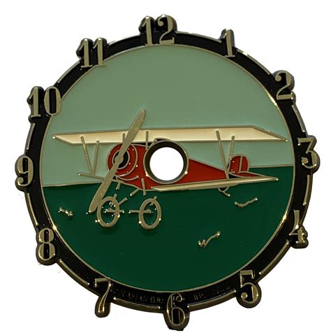 4 Vintage Clock Dial Airplane Craftime Clockery