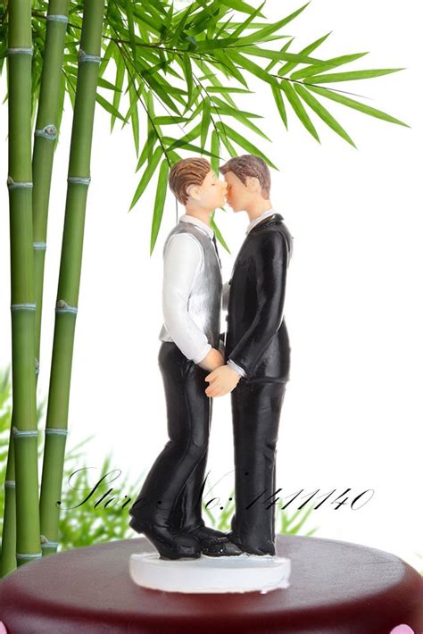 Gay Wedding Cake Topper Clay Doll Same Sex Couple In Long My Xxx Hot Girl