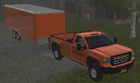 Fs17 Enclosed Trailer Orange V10 • Farming Simulator 19 17 22 Mods