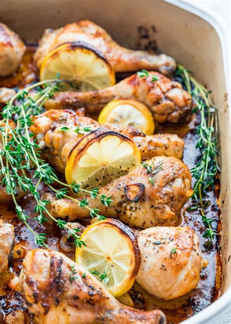 Includes instructions on how long to bake chicken drumsticks and chicken temperature. Lemon Garlic Roasted Chicken Legs - Jo Cooks