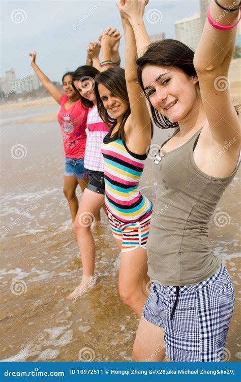 Teen Girls On Beach Stock Image Image 10972511
