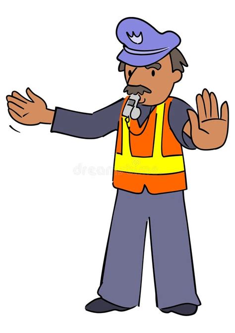 Traffic Cop Stock Vector Illustration Of Security Reflective 11778861
