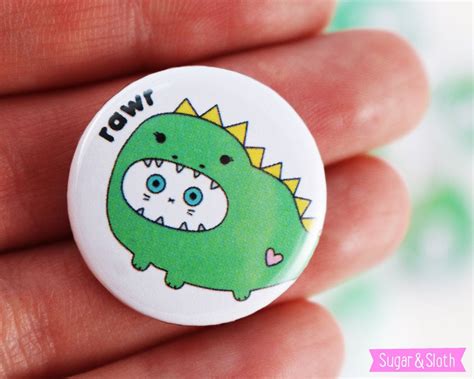 Cute Pin Badge Cute Badges Kawaii Pin Badge Kawaii Button Etsy