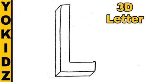 3d Letter L 3d Letter Drawing 3d Letter Drawing L Youtube