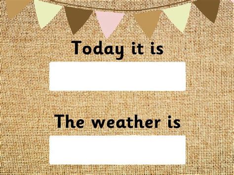 Days Of The Week And Weather Pack Hessian Background Teaching Resources
