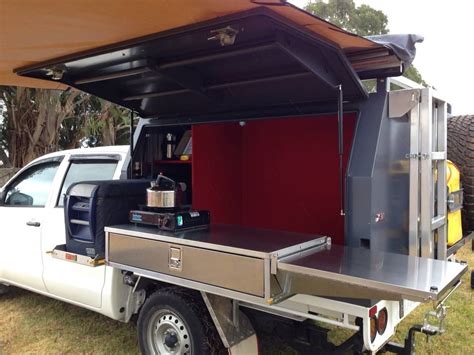 Made my own truck camper under the canopy in the box of my pickup truck. Aussie RV ozToolbox camper aluminium canopy camper | Ute ...