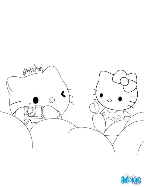 49 coloring pages on 2 page (s) 1. HELLO KITTY PHOTOGRAPHER coloring page | Hello kitty ...