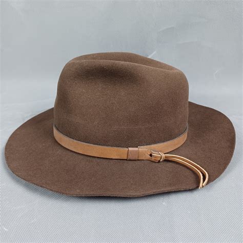 Vintage Mallory By Stetson Dw411 Outland Fedora Hat Brown Coffee Size 7