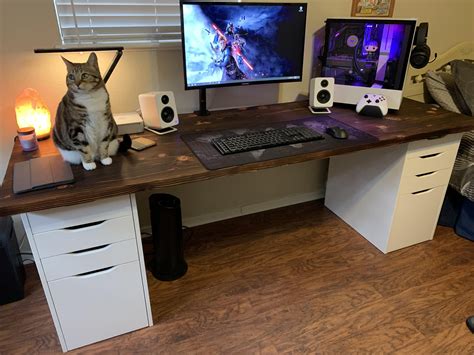 My Spot Drawers Are The Alex Units From Ikea My Husband Made The Desk