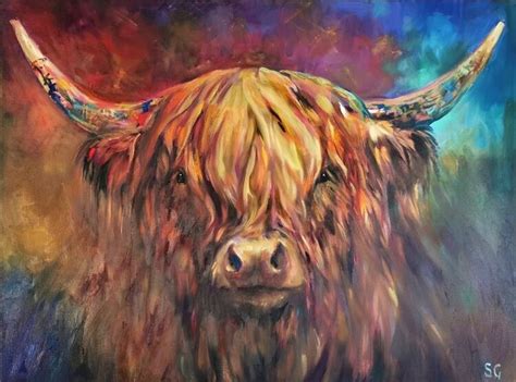 Sue Gardner Studio Highland Cow Art Paintings And Prints