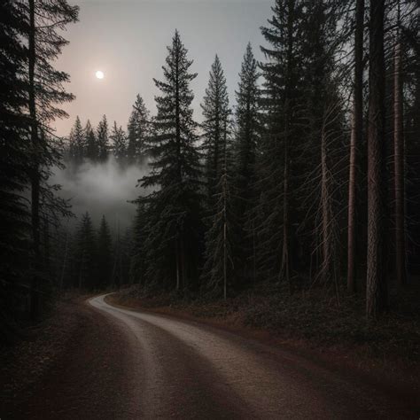 Premium Ai Image Dark Gloomy Forest Night In The Forest Nature Scene