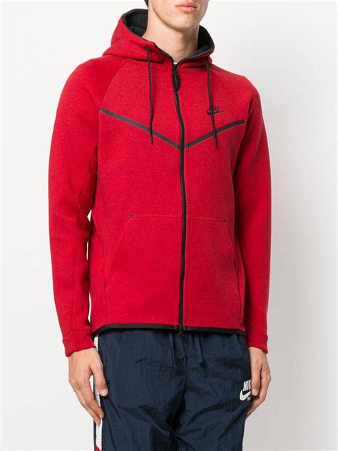 Nike Cotton Contrast Windbreaker Jacket In Red For Men Lyst