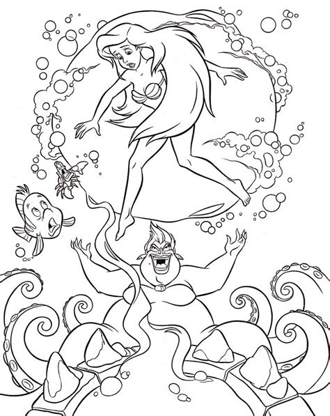 Ursula Disney Princess Coloring Pages Ariel Coloring Pages Princess