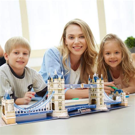 Cubicfun national geographic 3d london puzzles britain architecture model kits toys for adults and children, the tower bridge, with a booklet, 771ds0978. 3D puzzle: Tower Bridge - London - 3d puzzle cubicfun