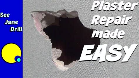 First cut the plaster and remove the plug. How to Repair a Hole in Plaster with Drywall - YouTube