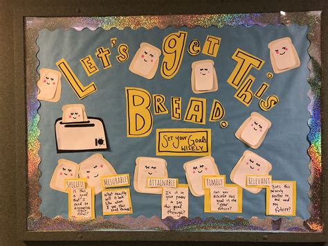 Lets Get This Bread Ra Bulletin Board Goal Setting 101 College