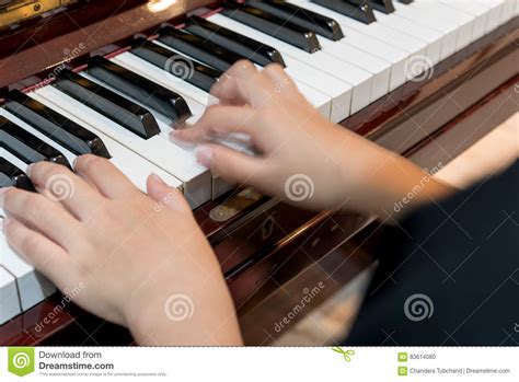 Little Girl To Play The Piano Stock Photo Image Of