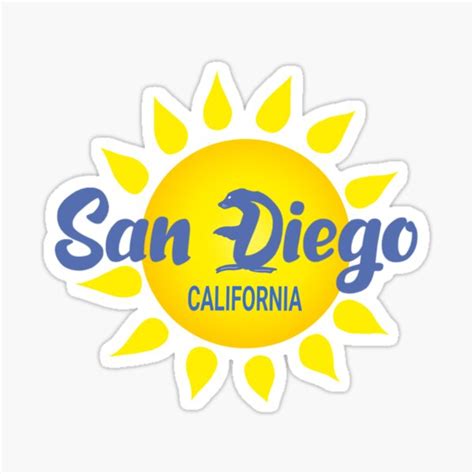 Sunny San Diego Sticker By Andrewkenneth Redbubble