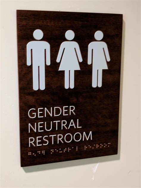 This gender neutral bathroom sign | Gender neutral bathrooms, Neutral bathroom