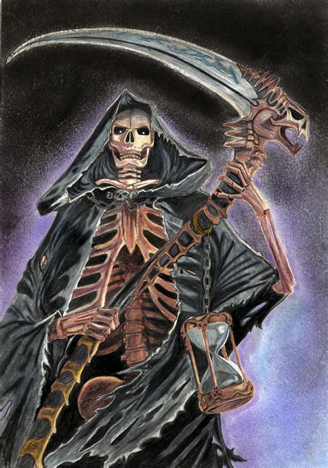 My Portfolio Grim Reaper Colour Pencil
