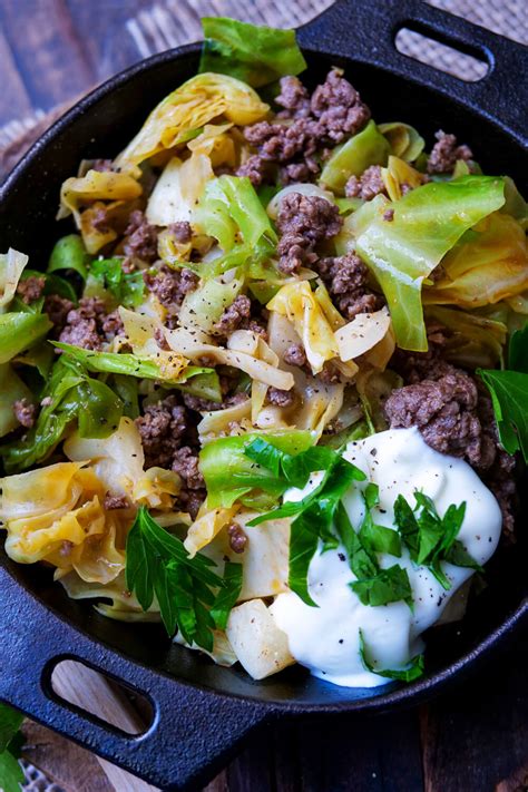 Spitzkohl - Hackfleisch -Pfanne