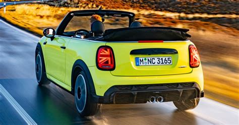 2021 F57 Mini Convertible In Zesty Yellow Action Shots Paul Tans