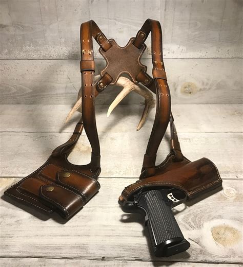 Free Initials Handmade Customizable Leather Pistol Shoulder