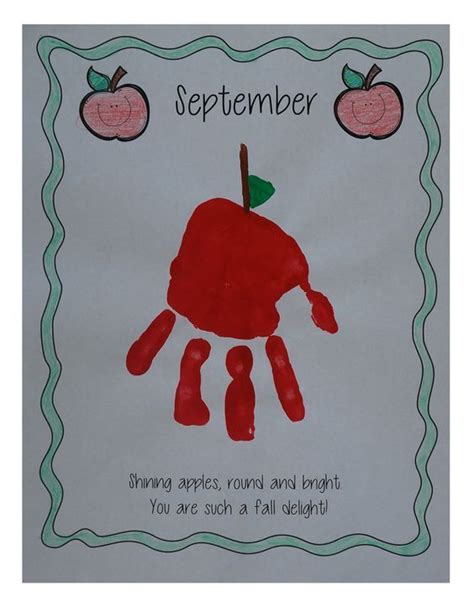 My Handprint Memory Book September Crafts Back To School Crafts