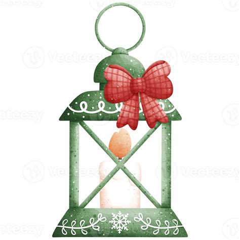 Watercolor Christmas Lantern Illustration 31765282 Png