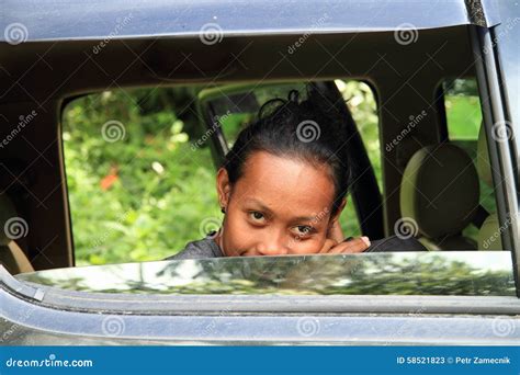 Girl In Car Window Stock Image Image Of Open Window 58521823