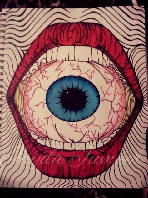 Trippy Eyeball Drawing
