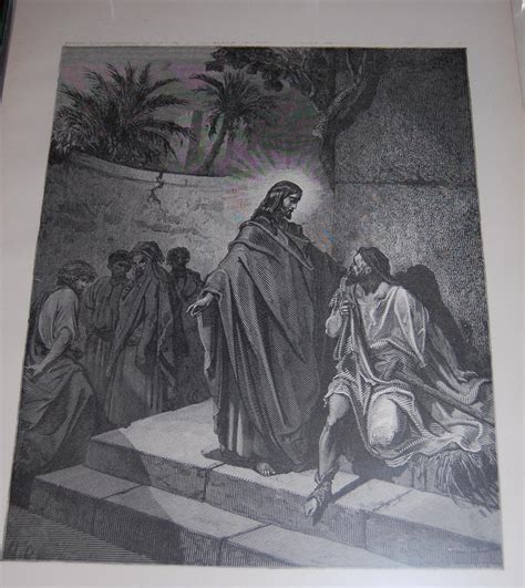 Jesus Healing The Sick Man Of The Palsy Original Print Holy Bible De