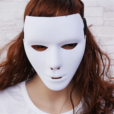 White Face Mask Halloween Party Masks Decoracion Halloween Adult Party