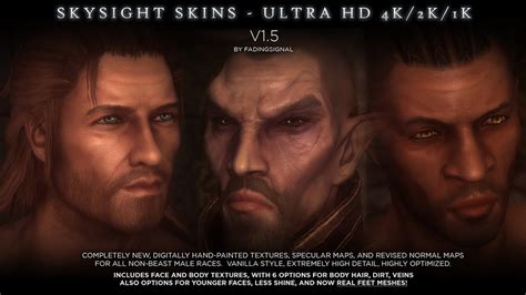 Skysight Skins Ultra Hd 4k And 2k Male Textures And Real Feet