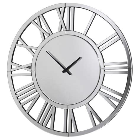 Westminster Round Mirrored Wall Clock 80cm Clocks From Cp Lighting And Interiors Uk