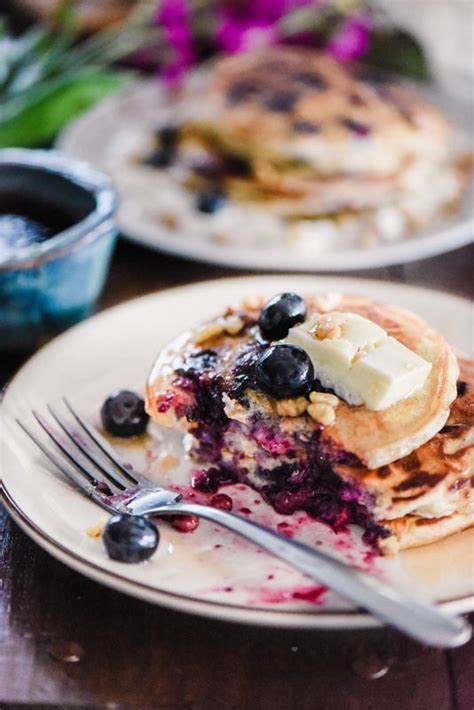 The Fluffiest Blueberry Pancakes Recipe Blueberry Pancakes Food
