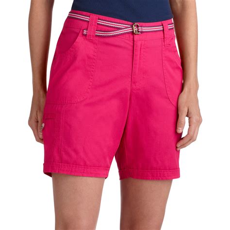 Women S Cotton Twill Cargo Bermuda Shorts Walmart Com