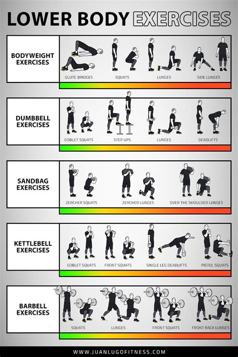 Printable Bodyweight Lower Body Exercises Training Poster X Illustrated Exercises Lupon Gov Ph