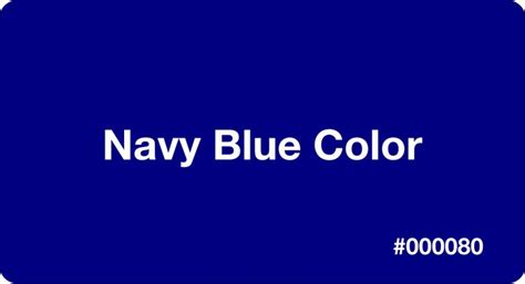 Navy Blue Color Hex Code 000080