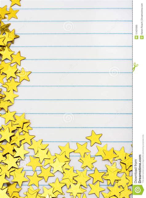 Gold Star Border Stock Image Image Of Book Leaf Stars 11431695