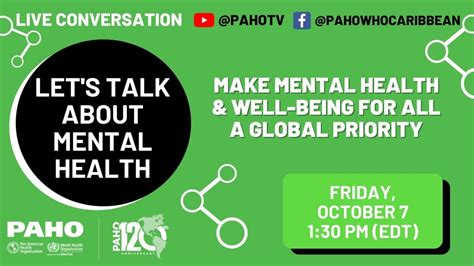 Let´s Talk About Mental Health Make Mental Health And Well Being For All