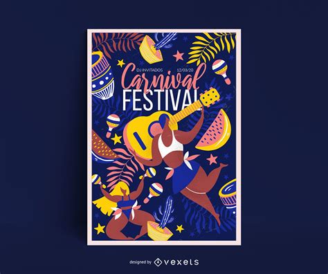Carnival Festival Poster Design Vector Download