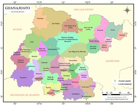 Total Imagen Mapa De Guanajuato Con Nombres