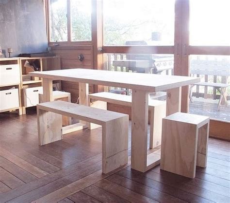 Build frame around underside of the table top. 50 Awesome DIY Rustic Dining Table Design Ideas | Plywood furniture, Plywood table