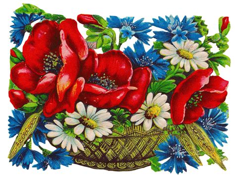Sentimentalia Victorian Stickers ~ Glansbilleder Baskets ~ Kurve Vintage Flowers