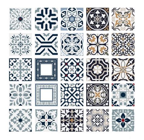 Download Vintage Tiles Portuguese Patterns Antique Seamless Design In Vector Illustration in 2020 ...